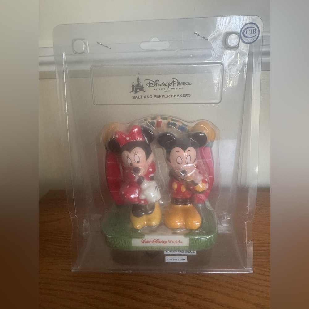 Disney Parks Mickey and Minnie Salt and Pepper Shakers - Red, Black, and Yellow